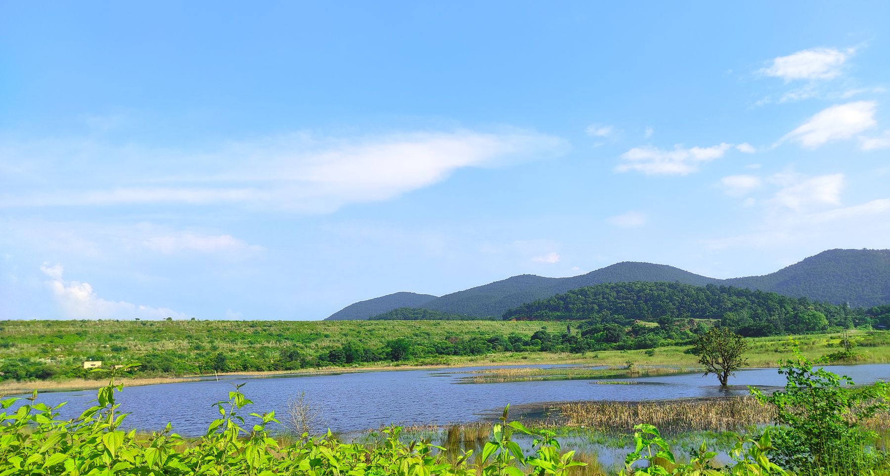 Green hills and water in Talsa, Jharkhand