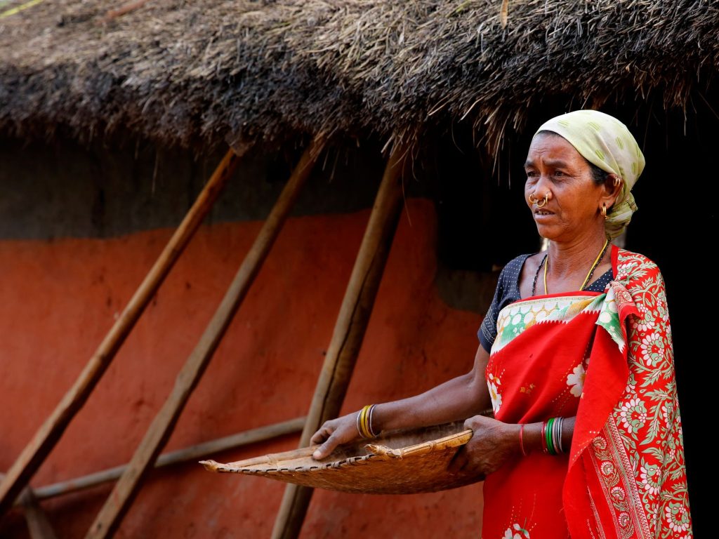 A woman in traditional attire in Araku Valley, India
